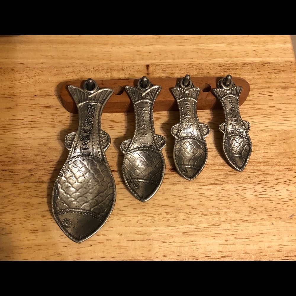 Pewter measuring spoons